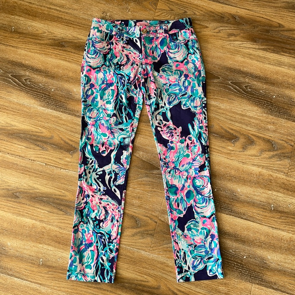 Lilly Pulitzer Callahan Chino Pants Bright Navy Caught Up